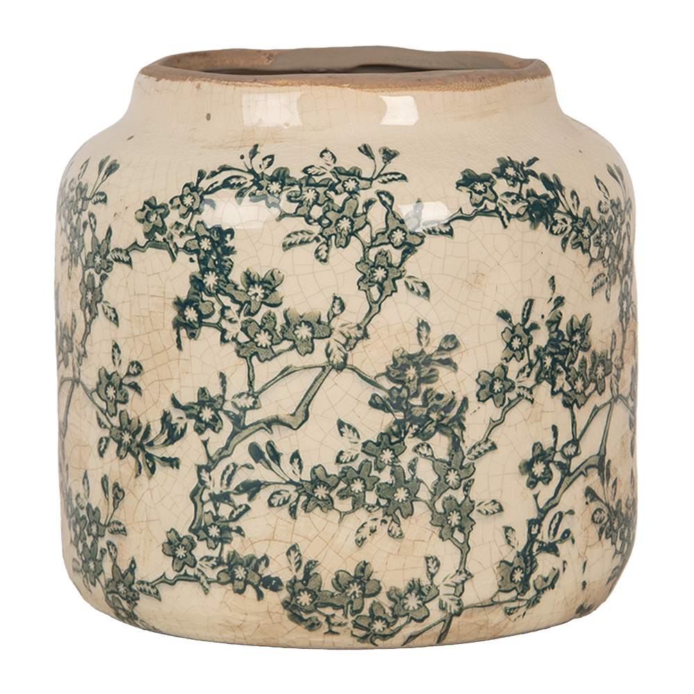 Flower Pot Inside Beige Green Ø 15x14 cm