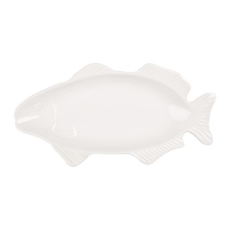 [6CEBO0171] Soup Bowl Fish White 30x15x3 cm