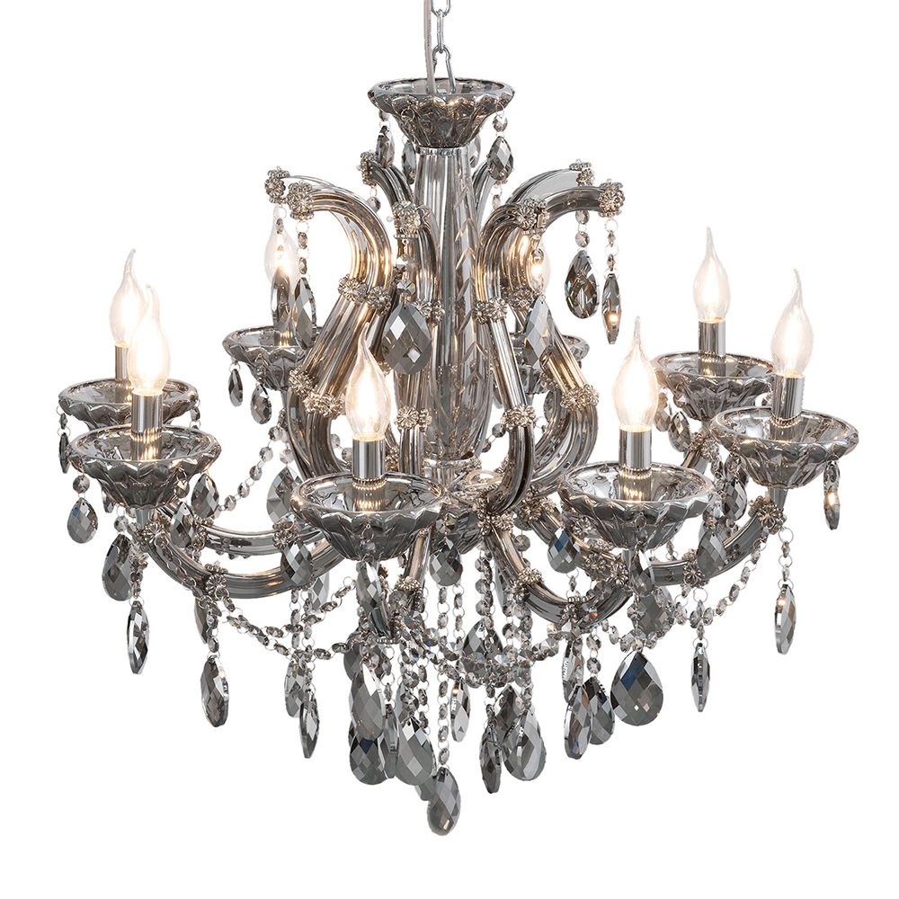 Lampadario Argento Ø 70x60/185 cm E14/max 8x40W