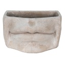 Flower Pot Inside Mouth Grey 26x16x16 cm