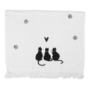 Guest Towel White Black 40x66 cm