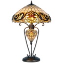 Tiffany Tischlampe Gelb Ø 46x76 cm E27/max 2x60W E14/max 1x7W