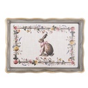 Decorative Tray Beige Brown 31x22x2 cm