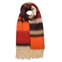 Schal Damen Braun Orange 37x210 cm