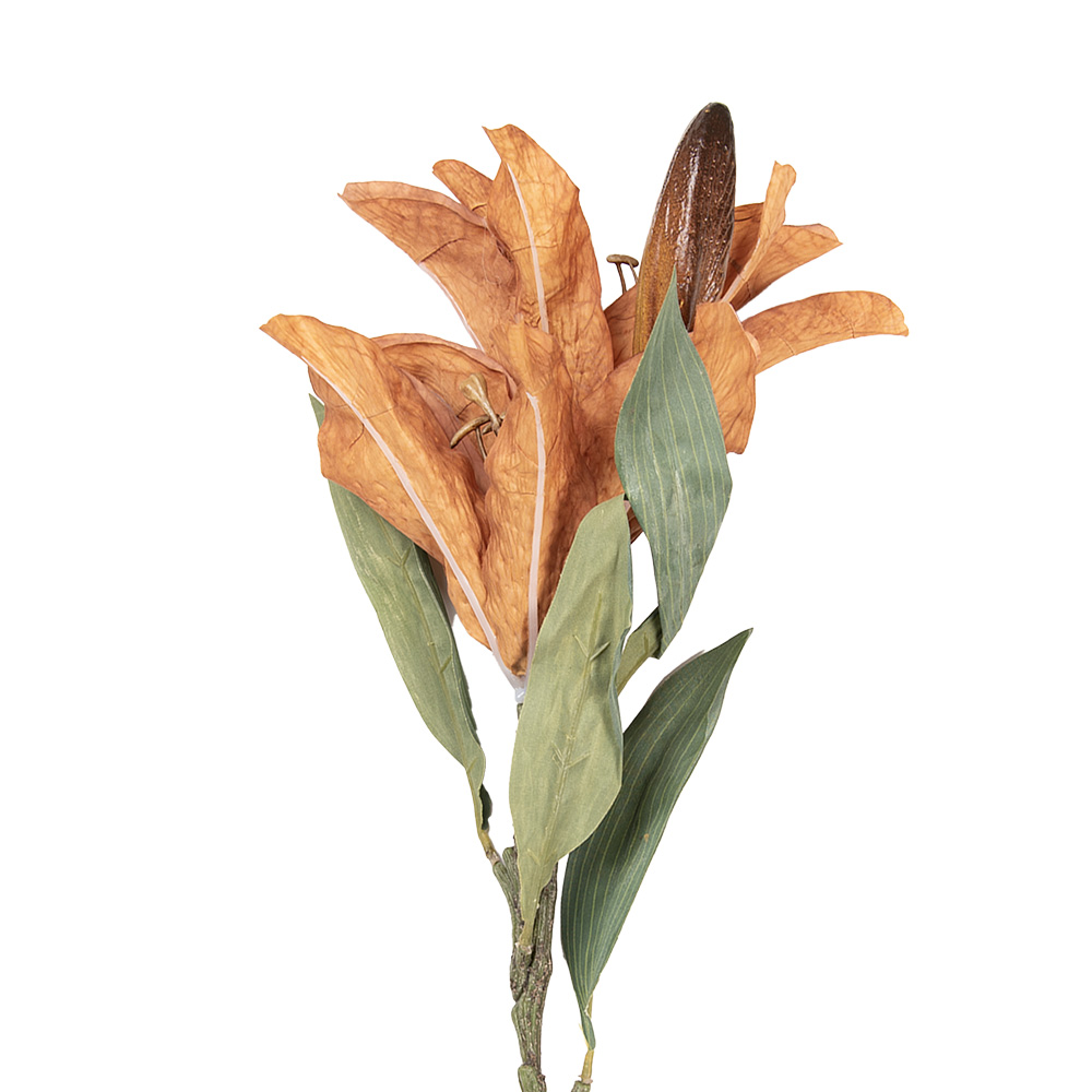 Rami Artificiali Decorativi con fiori Marrone Verde 12x16x88 cm