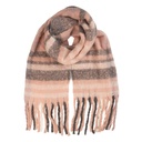 Scarf Women Pink Grey 50x180 cm