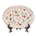 Piatto Decorativo Beige Rosso 25x18x3 cm