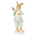 Decoration Statue Rabbit Green Brown 7x5x15 cm