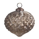 Weihnachtskugel Silberfarbig Ø 8x8 cm