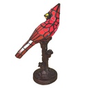 Tiffany Tischlampe Vogel Rot 15x12x33 cm E14/max 1x25W