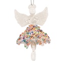 Christmas Bauble Transparent Pink 5x5x9 cm