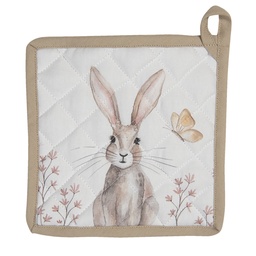 [REB45] Pot Holder White, Brown 20x20 cm