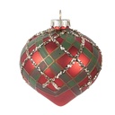 Weihnachtskugel Rot Grün Ø 8x8 cm