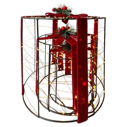 [6LMB0016] Lampada a parete Bianco Rosso 15x15x15/20x20x20/28x28x28 cm