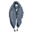 Schal Damen Muster Blau 90x180 cm