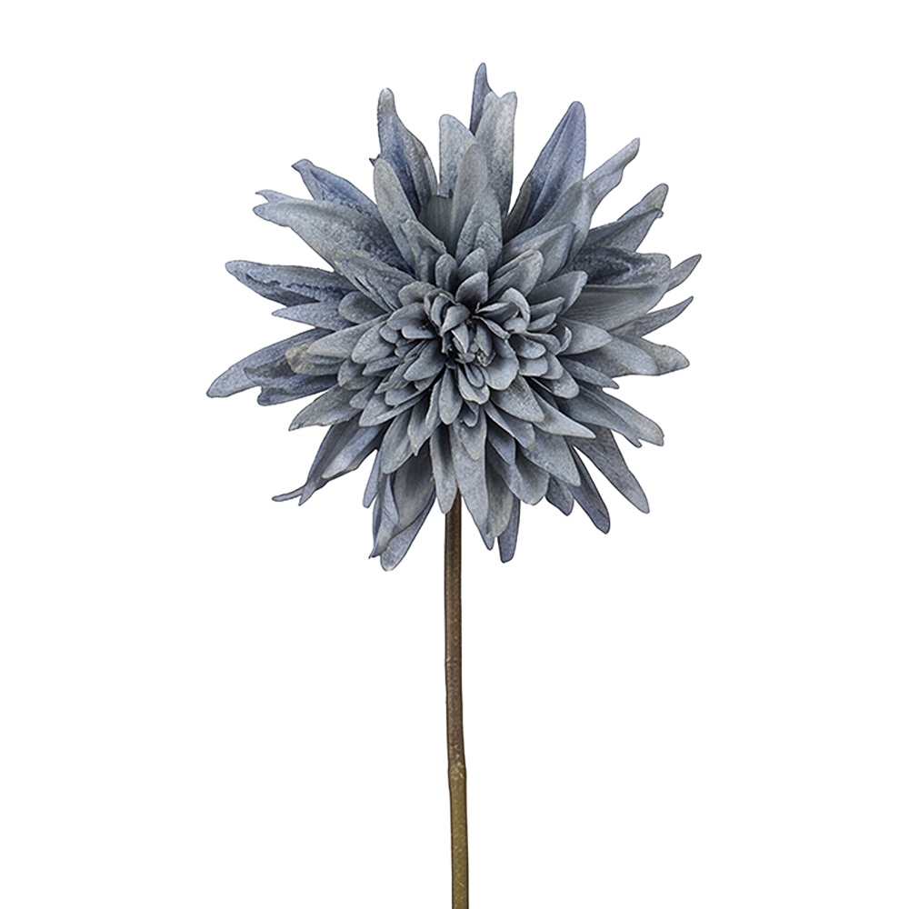 Dekorativer Zweig mit Blumen Blau 50 cm