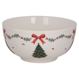 [TCHBO] Soup Bowl White Green Ø 14x7 cm / 500 ml