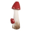 Decoration Mushroom White Red 16x14x41 cm