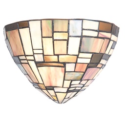 [5LL-5844] Wall Lamp Tiffany Brown, Beige 30x16x18 cm E14/max 1x40W