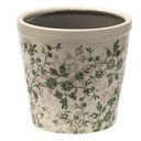 Vaso Porta Pianta Verde Beige Ø 14x13 cm