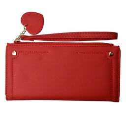 [JZWA0133R] Portefeuille Rouge 19x11 cm