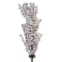 Decorative Artificial Branch with flowers White Green 15x10x100 cm