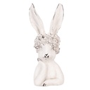 Decoration Rabbit White 20x17x45 cm