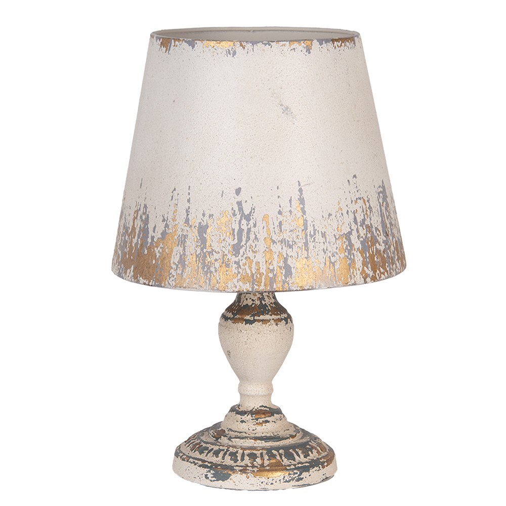 Tischlampe Beige Grau Ø 32x47 cm E27/max 1x60W
