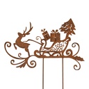 Decorative Garden Stake Sledge Brown 19x1x45 cm