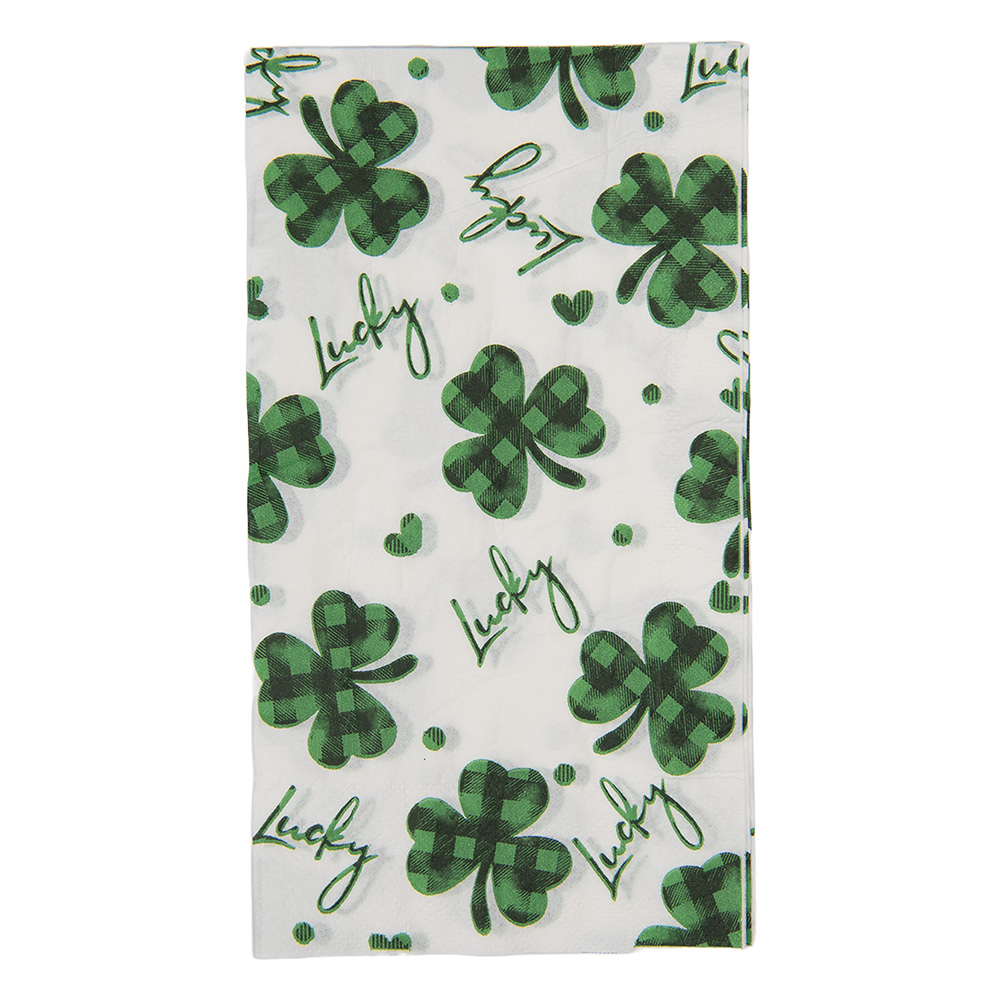 Paper napkins White Green 33x40 cm (20)