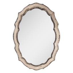 [52S303] Specchio da Parete Beige Marrone 52x3x75 cm