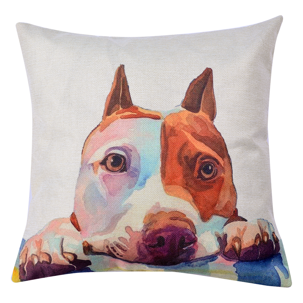 Kussenhoes hond 43x43 cm