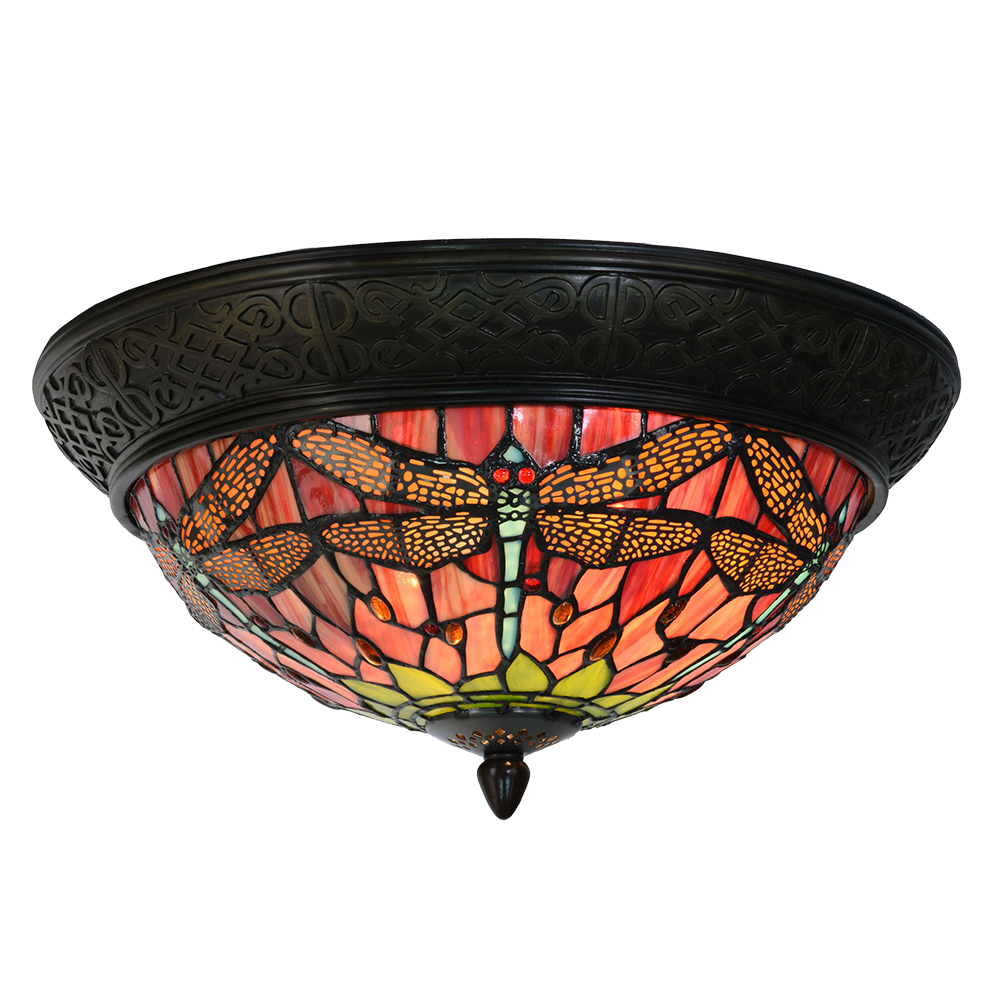 Plafondlamp Tiffany Ø 38x19 cm E14/max 2x40W