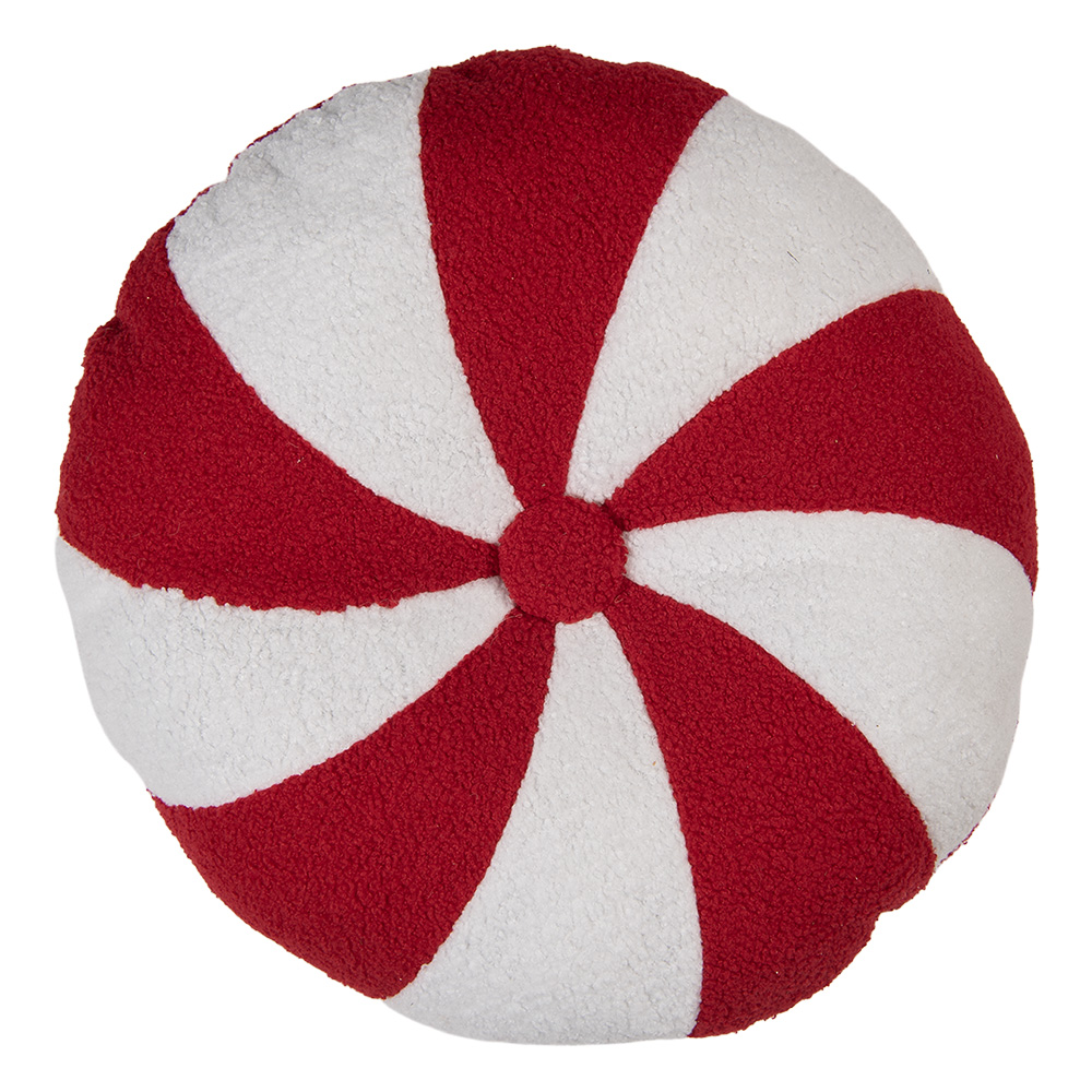 Coussin Rouge Blanc Ø 45x7 cm