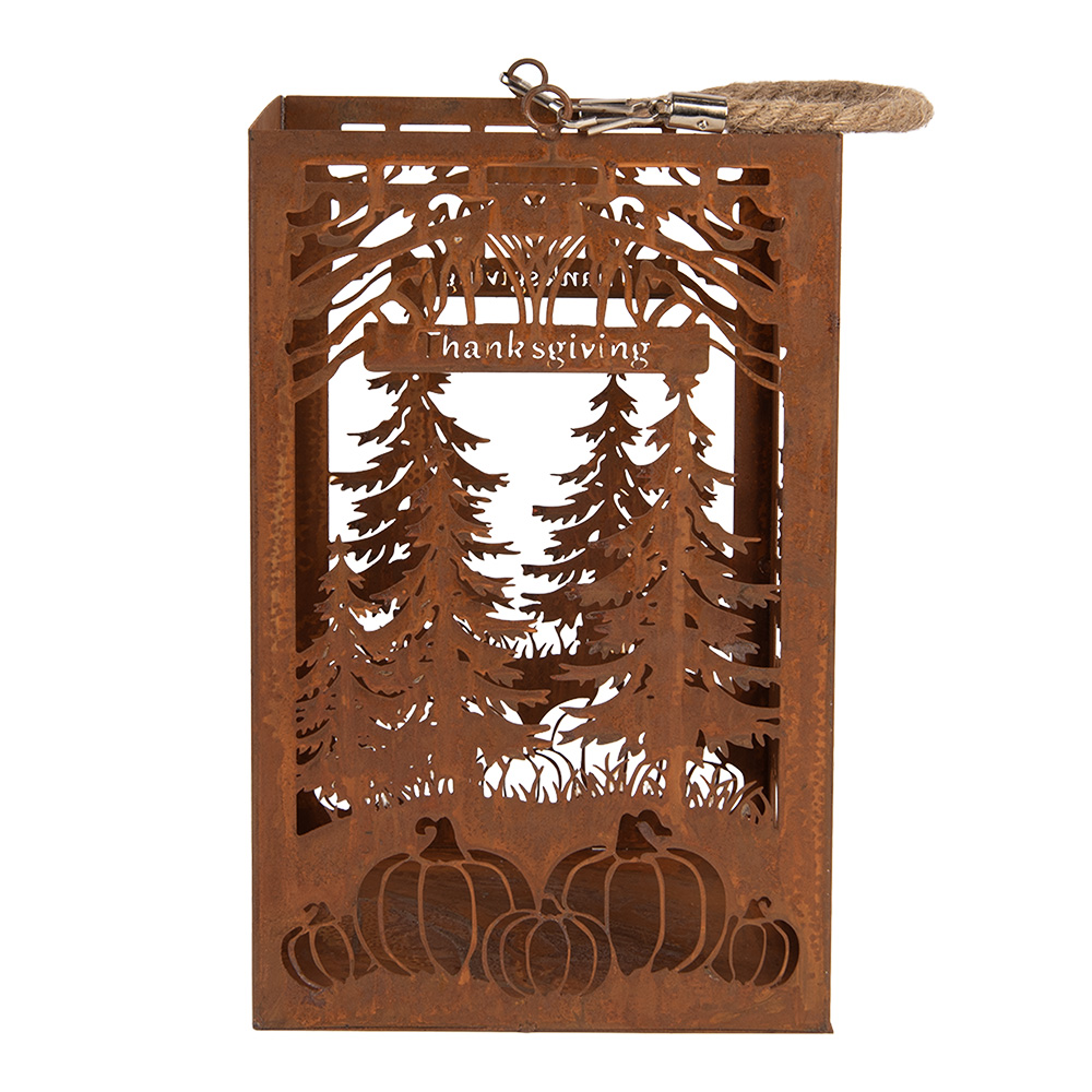 Lanterne Marron 19x19x30 cm