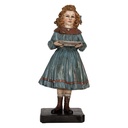 Decoration Woman Beige Blue 15x14x31 cm