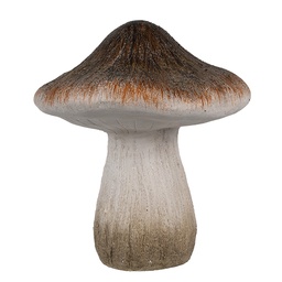 [6CE1765] Decoration Mushroom Brown White Ø 11x12 cm