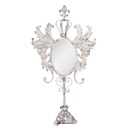 Miroir de table Blanc Marron 37x14x68 cm