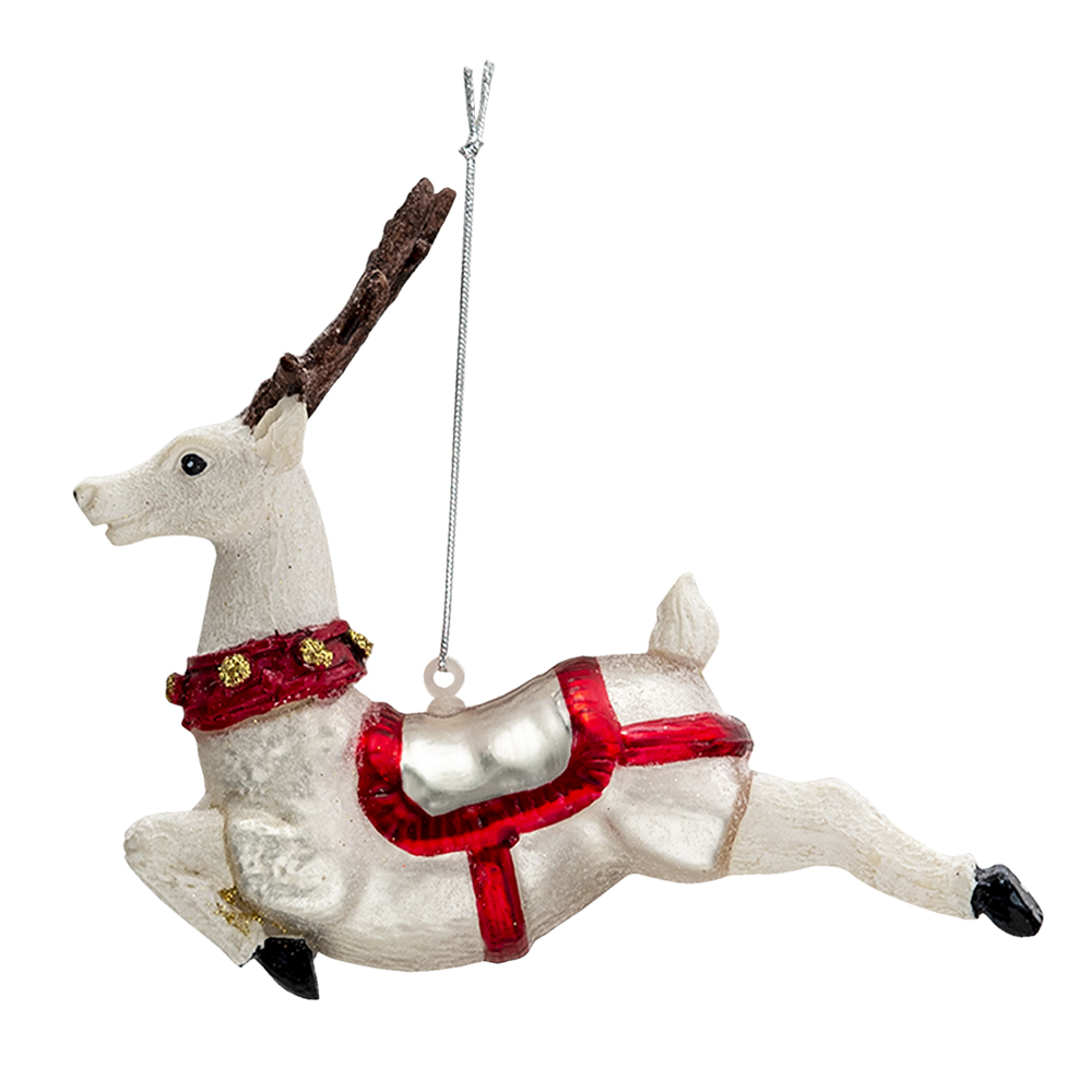 Kerstbal rendier 13x5x12 cm