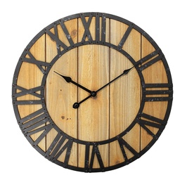[6KL0812] Wanduhr Braun Ø 46x5 cm / 1xAA