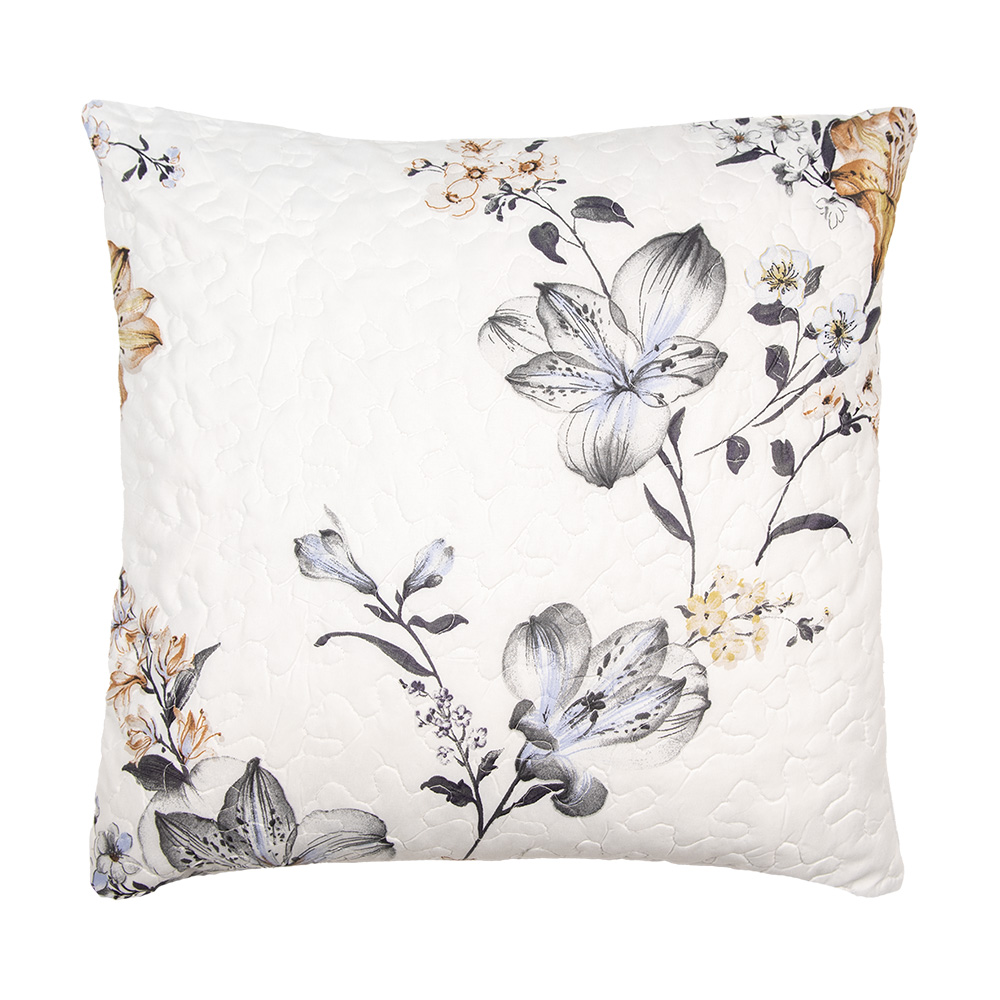 Housse de coussin Blanc Gris 50x50 cm
