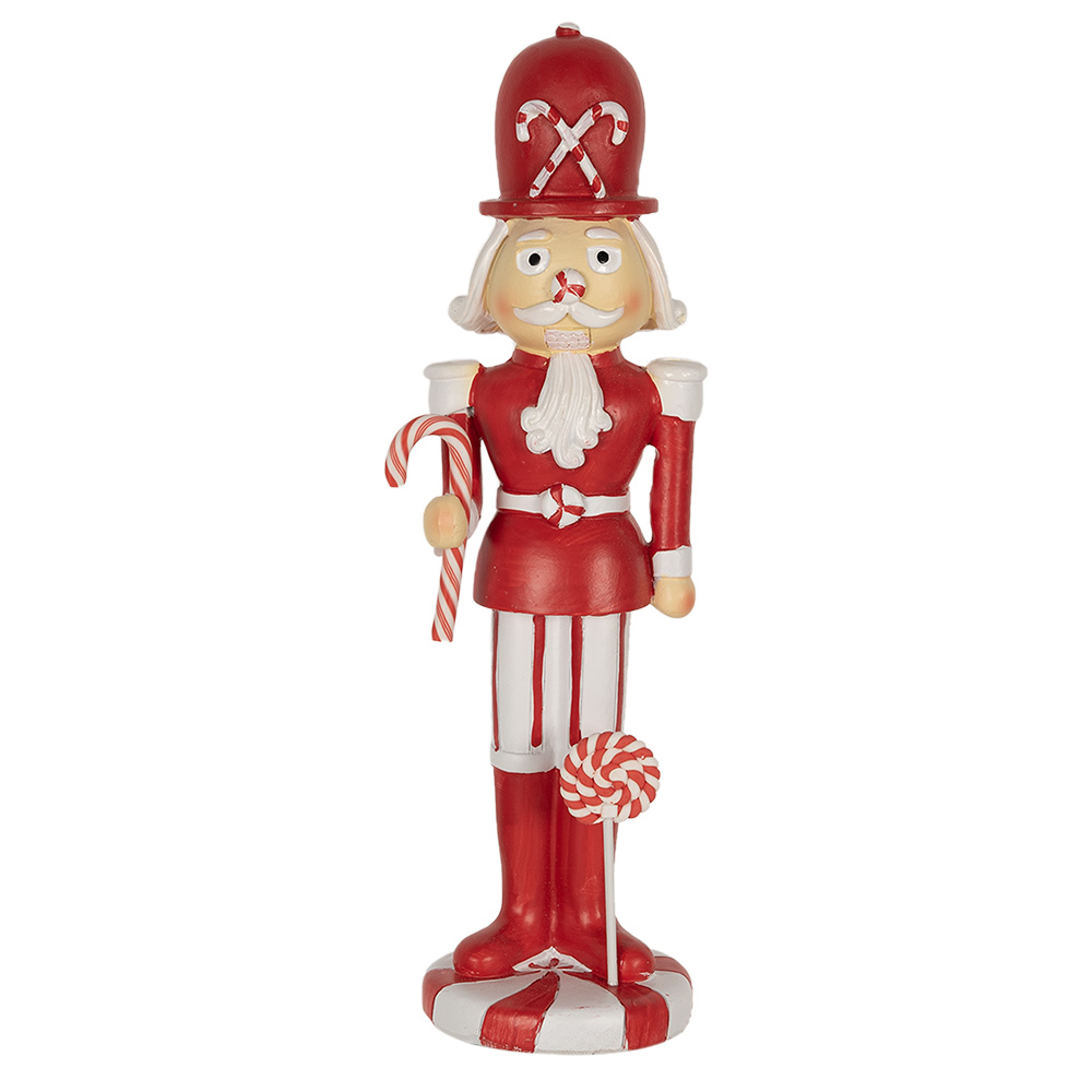 Decoration nutcracker Red White 7x7x23 cm