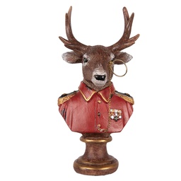 [6PR5594] Decoratie buste rendier 10x8x19 cm