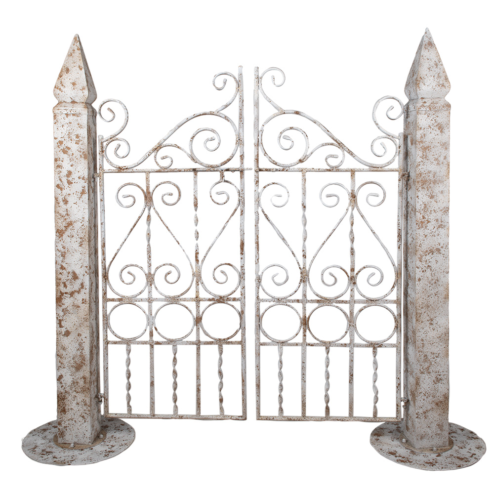 Decorative gate White 163x40x157 cm