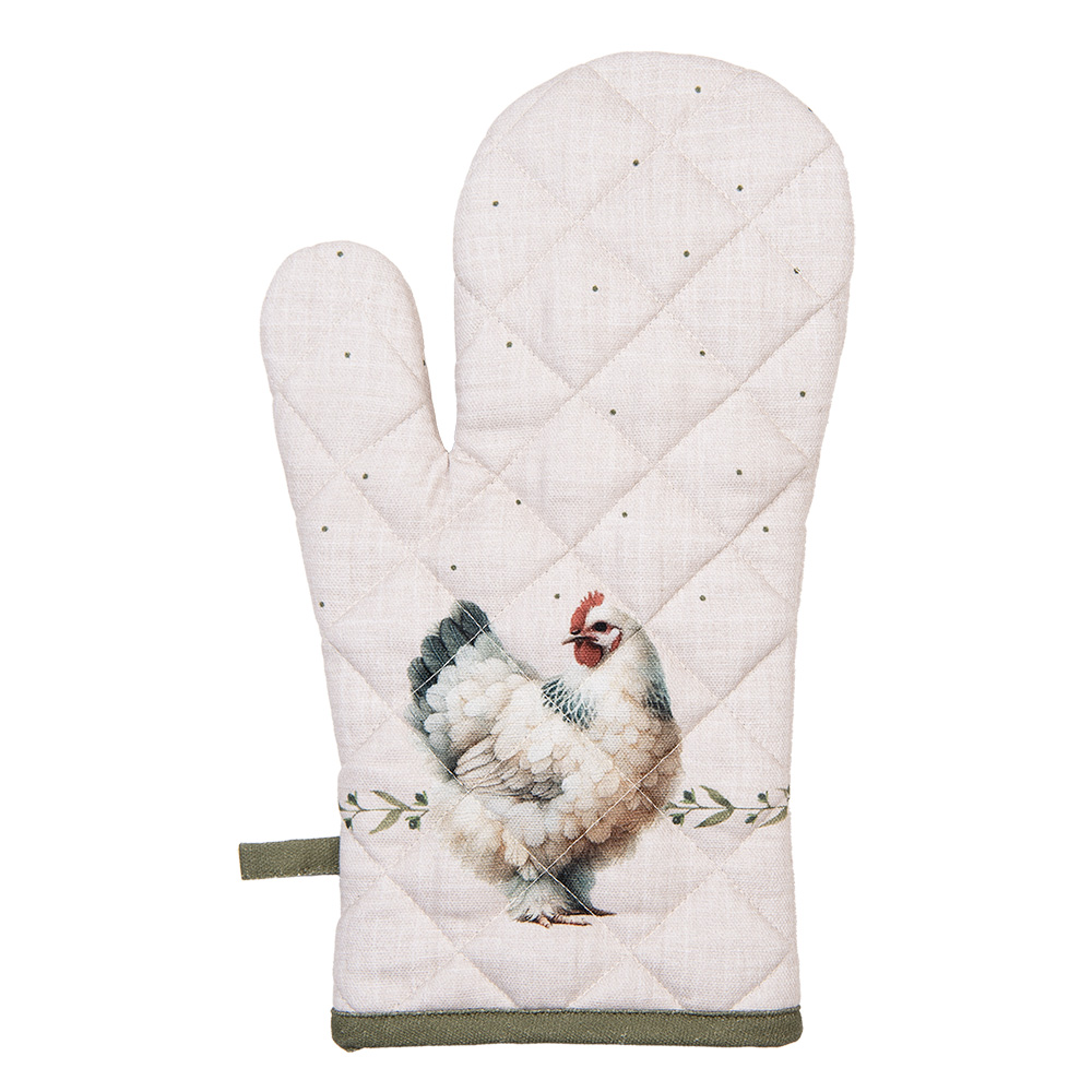 Gant de four Beige Marron 18x30 cm
