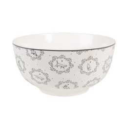 [LGCBO] Soup Bowl White Grey Ø 14x7 cm / 500 ml