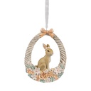 Decoratie hanger konijn 7x2x10 cm