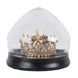 [65467] Glass cover with decoration Ø 13x12 cm