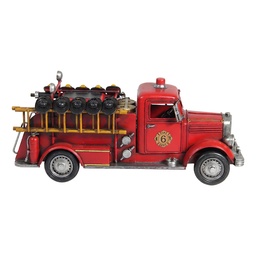 [6Y6224] Model fire engine Red 35x12x15 cm