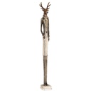 Statua Decorativa Cervo Grigio 12x12x92 cm